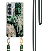 Casimoda Samsung Galaxy S26 hoesje met groen koord - Green waves