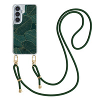 Casimoda Samsung Galaxy S26 hoesje met groen koord - Monstera leaves