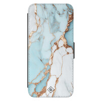 Casimoda Samsung Galaxy S24 flipcase - Marmer lichtblauw