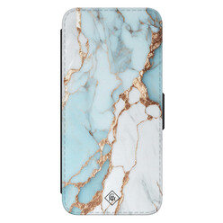 Casimoda Samsung Galaxy S24 flipcase - Marmer lichtblauw