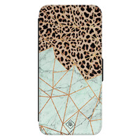Casimoda Samsung Galaxy S24 flipcase - Luipaard marmer mint