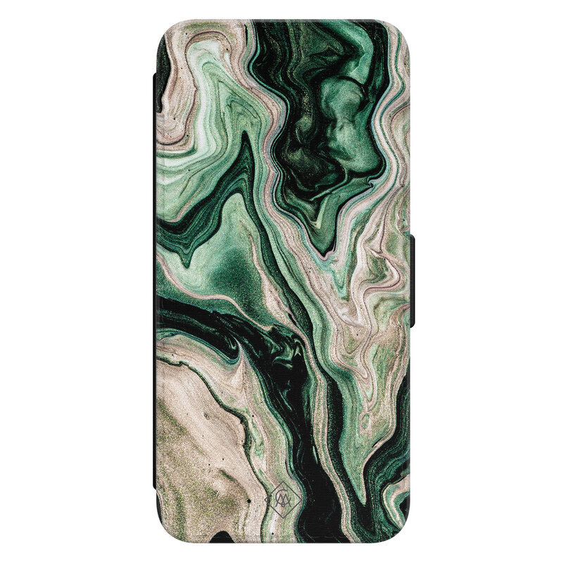 Casimoda Samsung Galaxy S24 flipcase - Green waves