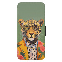 Casimoda Samsung Galaxy S24 flipcase - Luipaard hipster