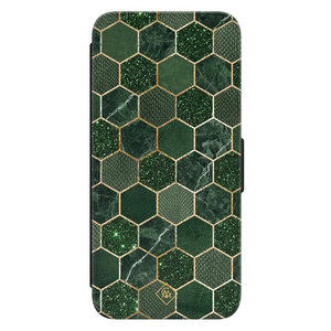 Casimoda Samsung Galaxy S24 flipcase - Green cubes
