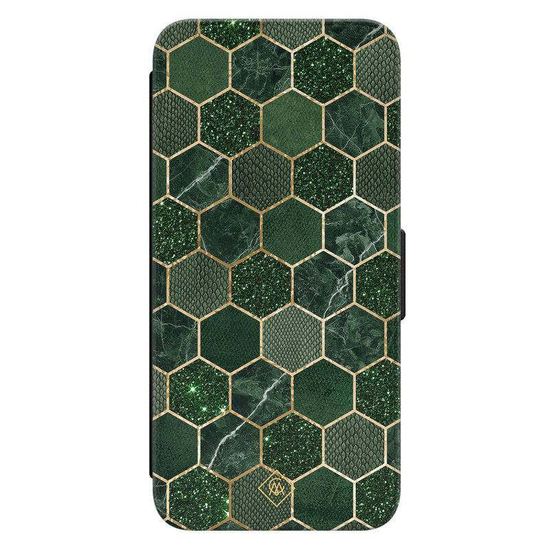 Casimoda Samsung Galaxy S24 flipcase - Green cubes