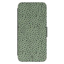 Casimoda Samsung Galaxy S24 flipcase - Green confetti