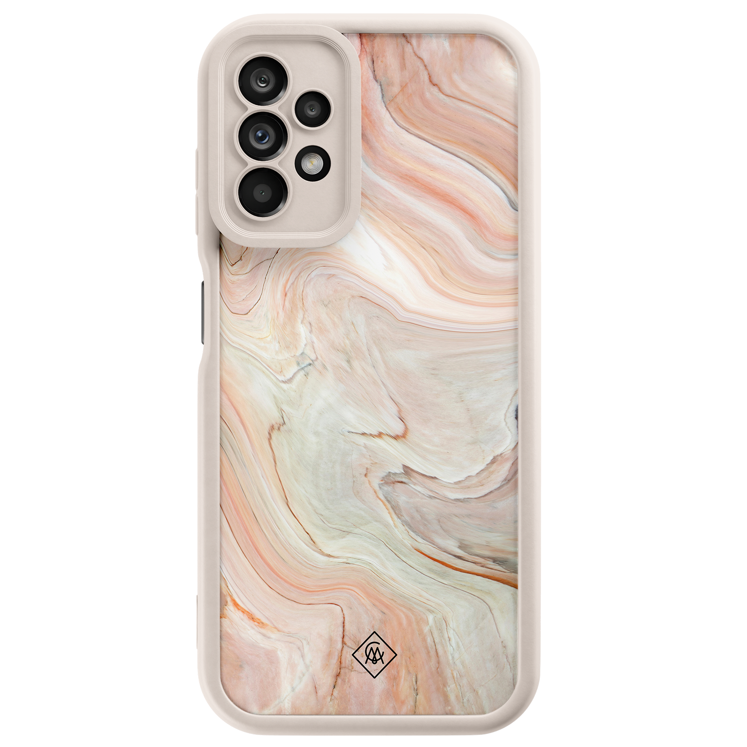 Samsung Galaxy A23 beige case Marmer waves