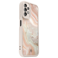 Casimoda Samsung Galaxy A23 beige case - Marmer waves