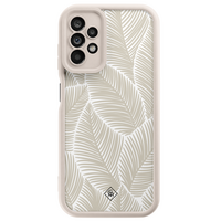 Casimoda Samsung Galaxy A23 beige case - Palmy leaves beige