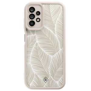Casimoda Samsung Galaxy A23 beige case - Palmy leaves beige