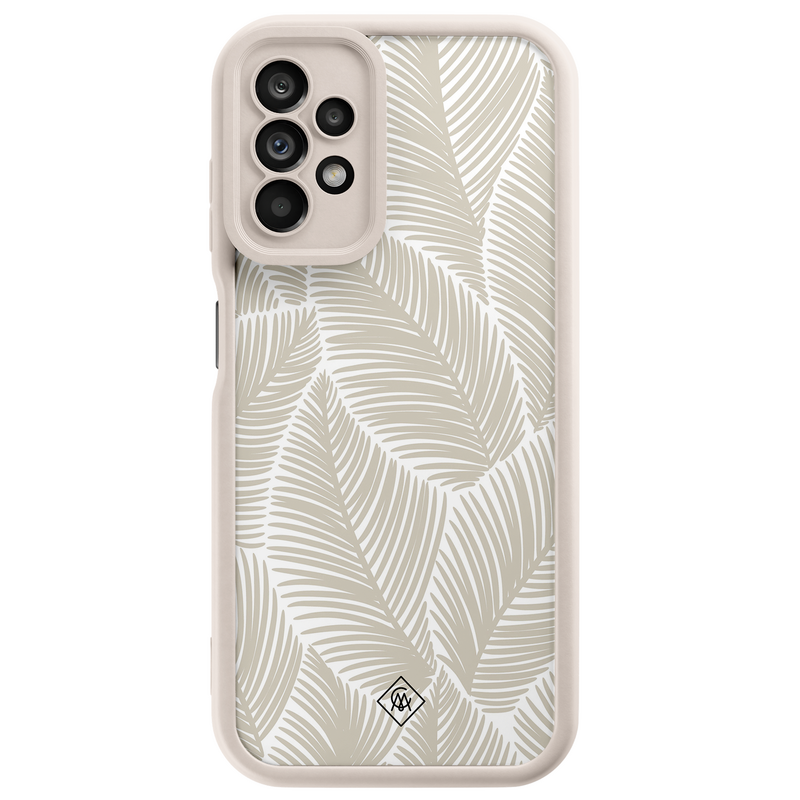 Casimoda Samsung Galaxy A23 beige case - Palmy leaves beige
