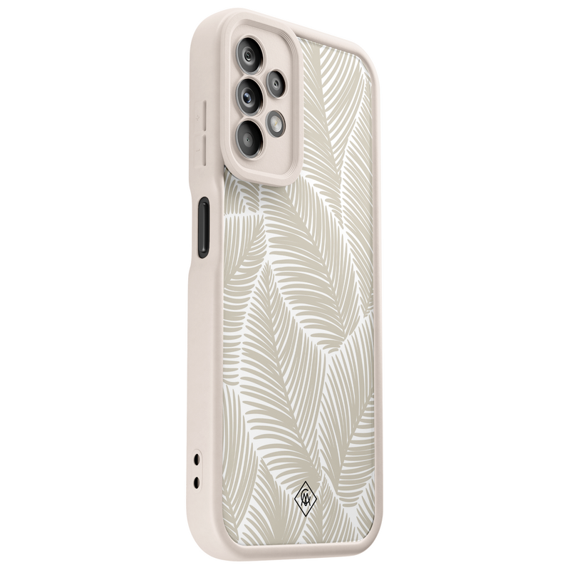 Casimoda Samsung Galaxy A23 beige case - Palmy leaves beige