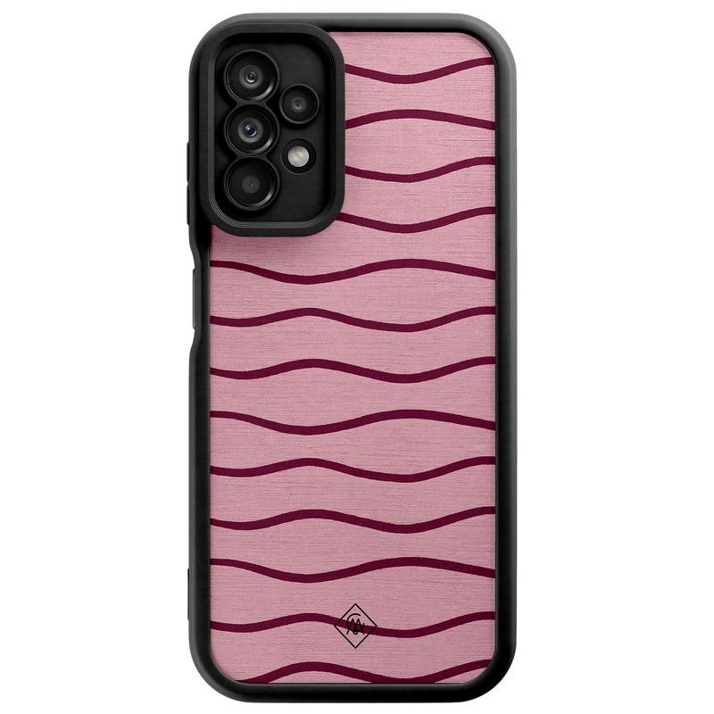 Casimoda Samsung Galaxy A23 zwarte case - Soft stripes