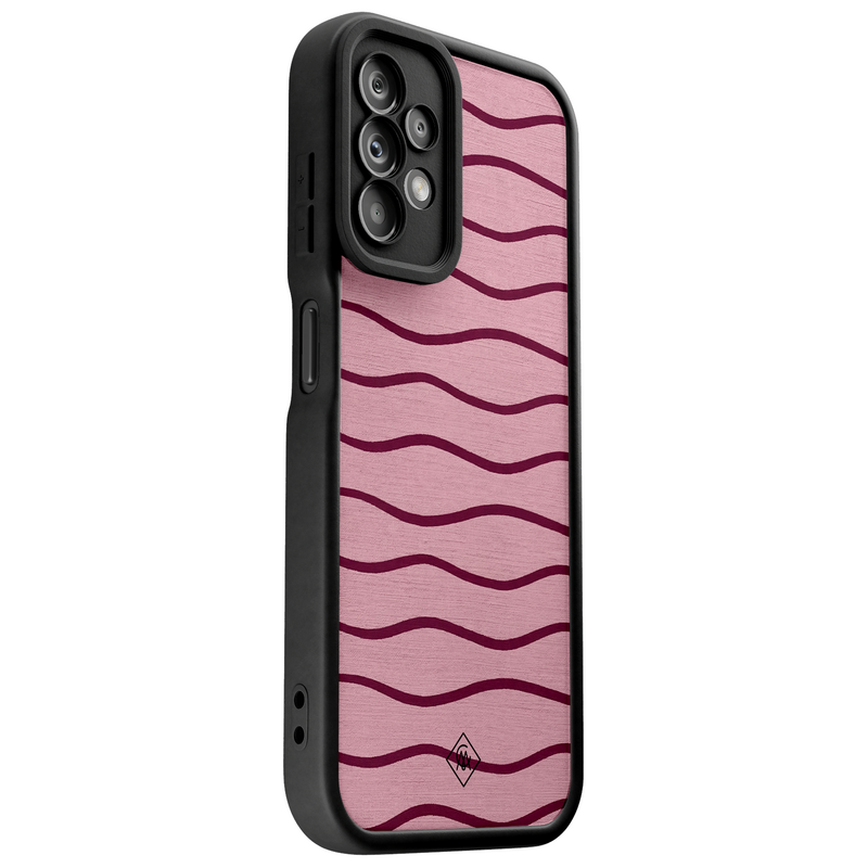 Casimoda Samsung Galaxy A23 zwarte case - Soft stripes