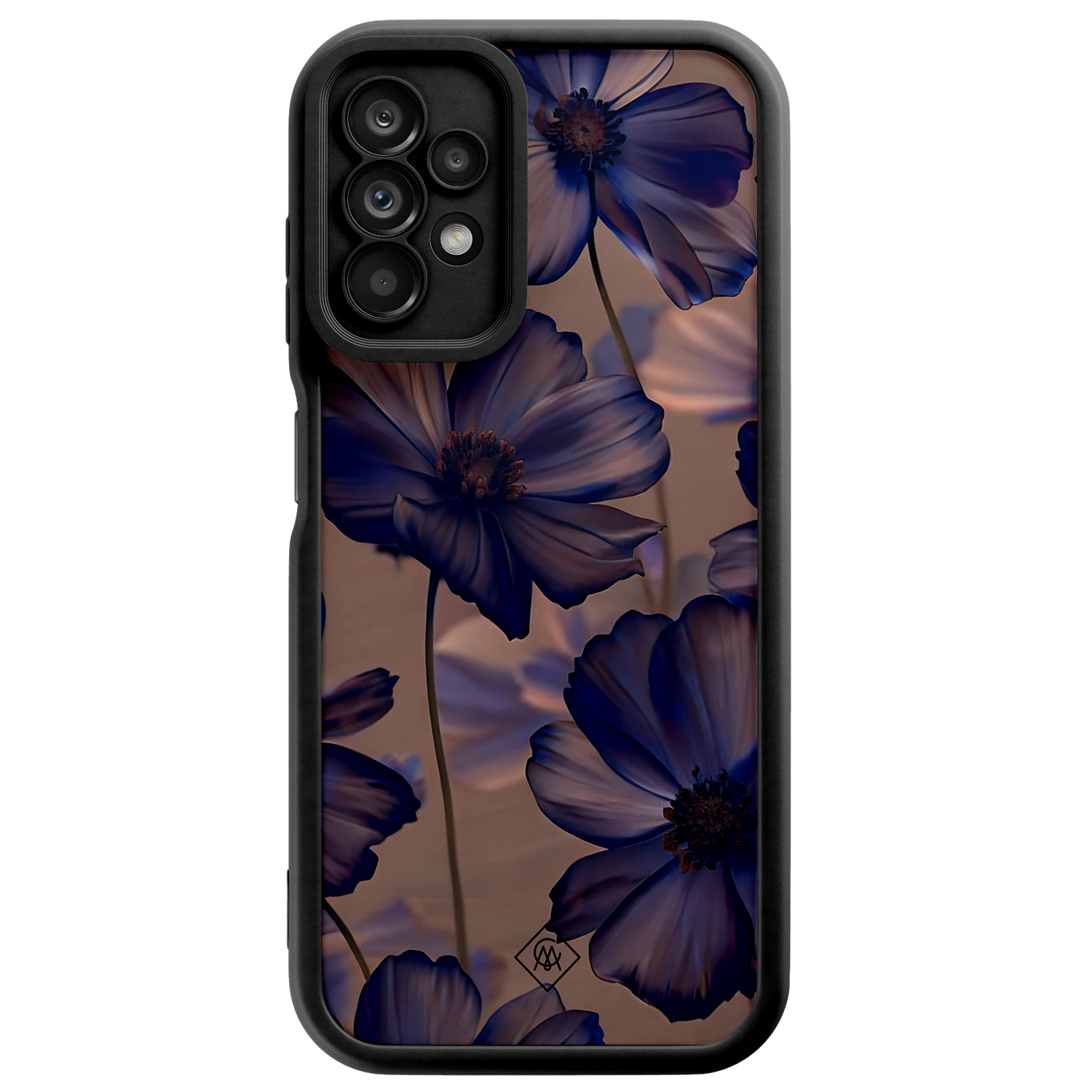 Samsung Galaxy A23 zwarte case Twilight petals
