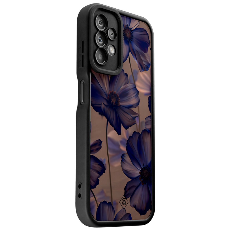 Casimoda Samsung Galaxy A23 zwarte case - Twilight petals