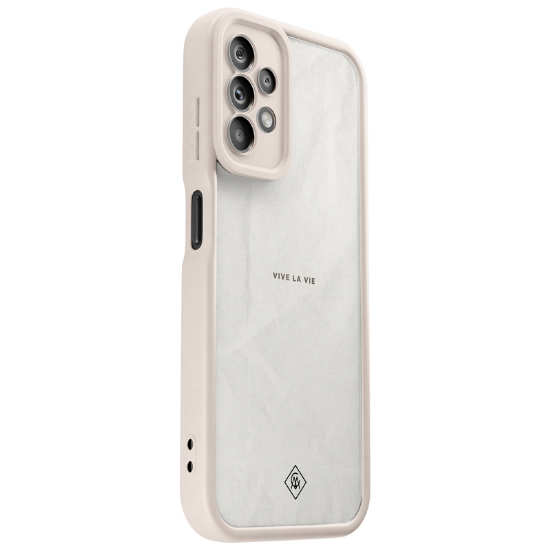 Casimoda Samsung Galaxy A23 beige case - Vive la vie
