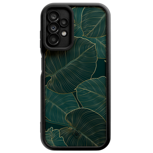 Casimoda Samsung Galaxy A23 zwarte case - Monstera leaves