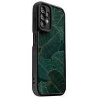 Casimoda Samsung Galaxy A23 zwarte case - Monstera leaves