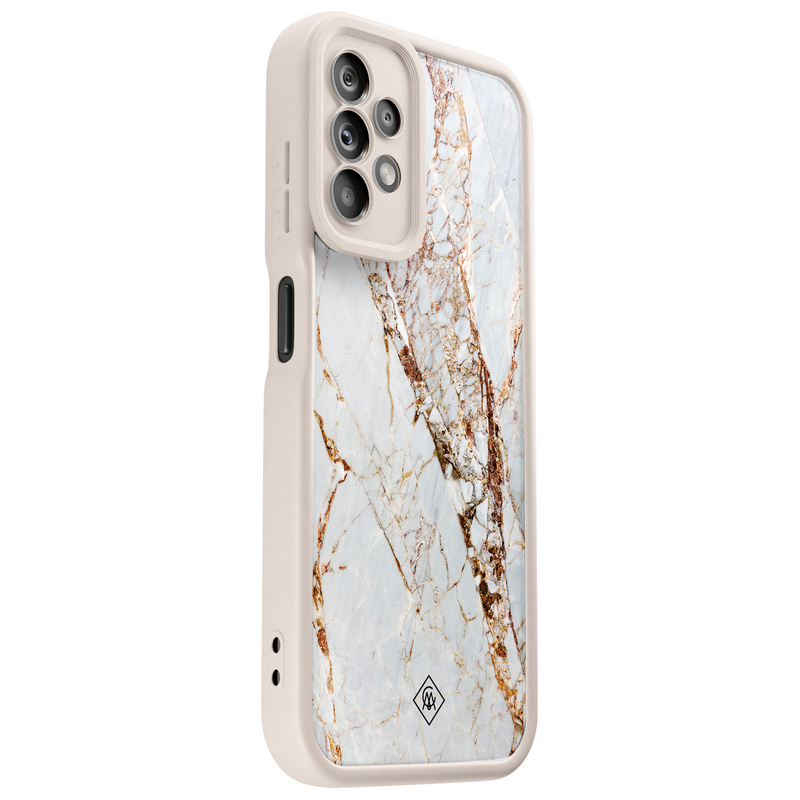 Casimoda Samsung Galaxy A23 beige case - Marmer goud