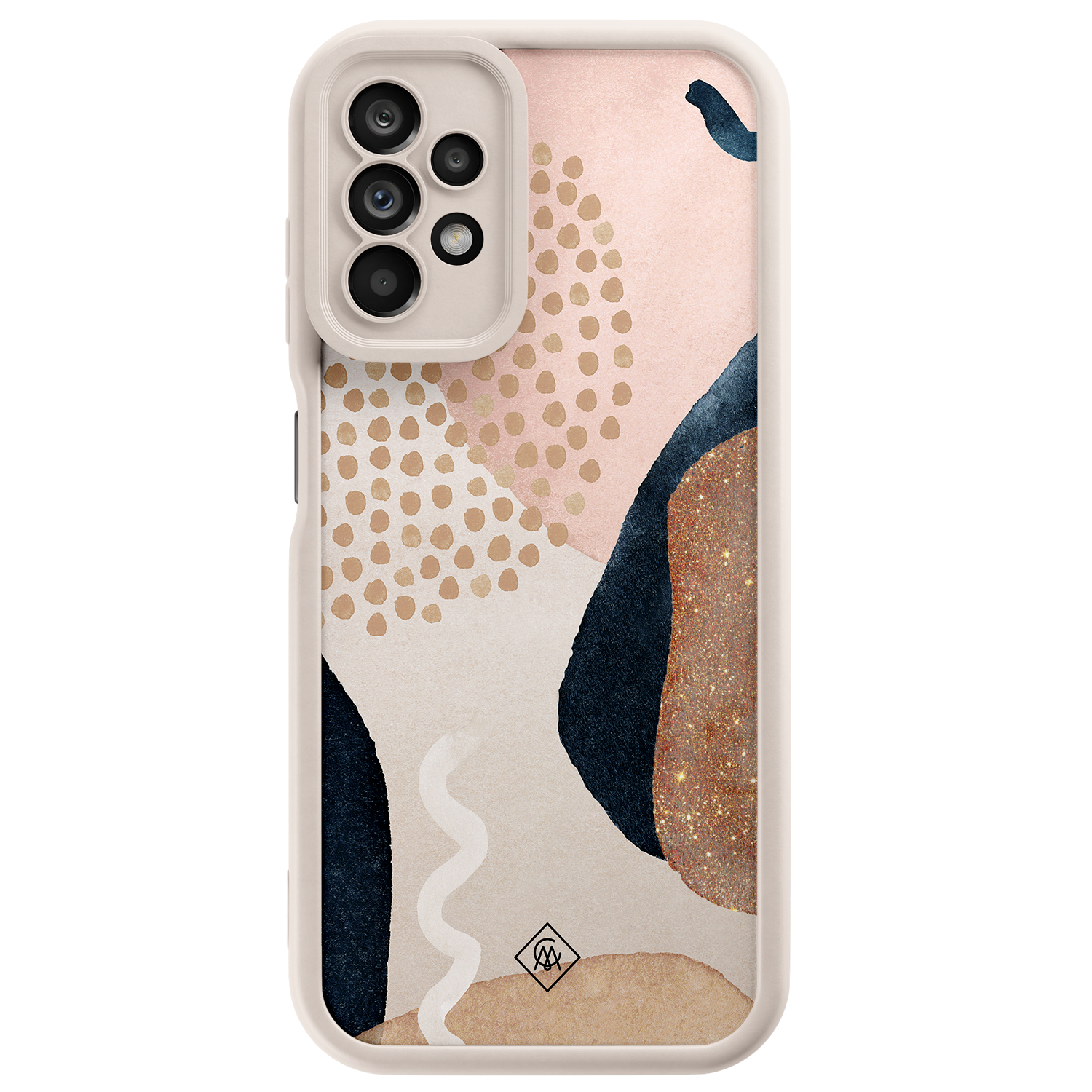 Samsung Galaxy A23 beige case Abstract dots