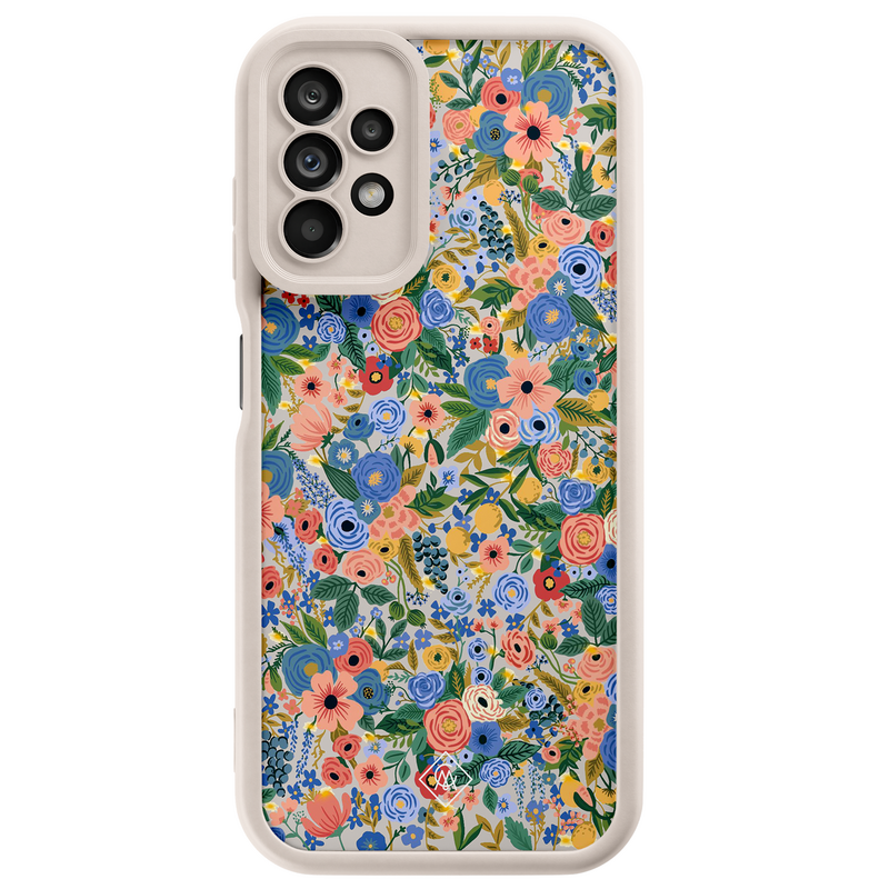 Casimoda Samsung Galaxy A23 beige case - Floral garden