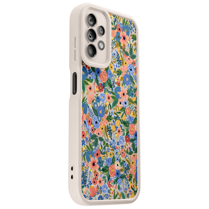 Casimoda Samsung Galaxy A23 beige case - Floral garden
