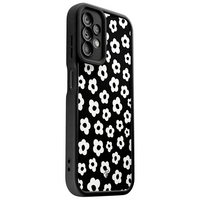 Casimoda Samsung Galaxy A23 zwarte case - Retro bloempjes