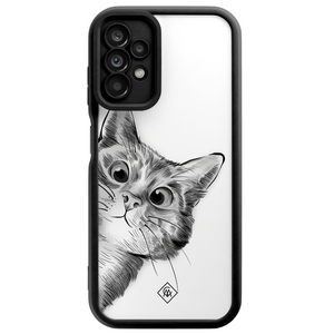 Casimoda Samsung Galaxy A23 zwarte case - Kat kiekeboe