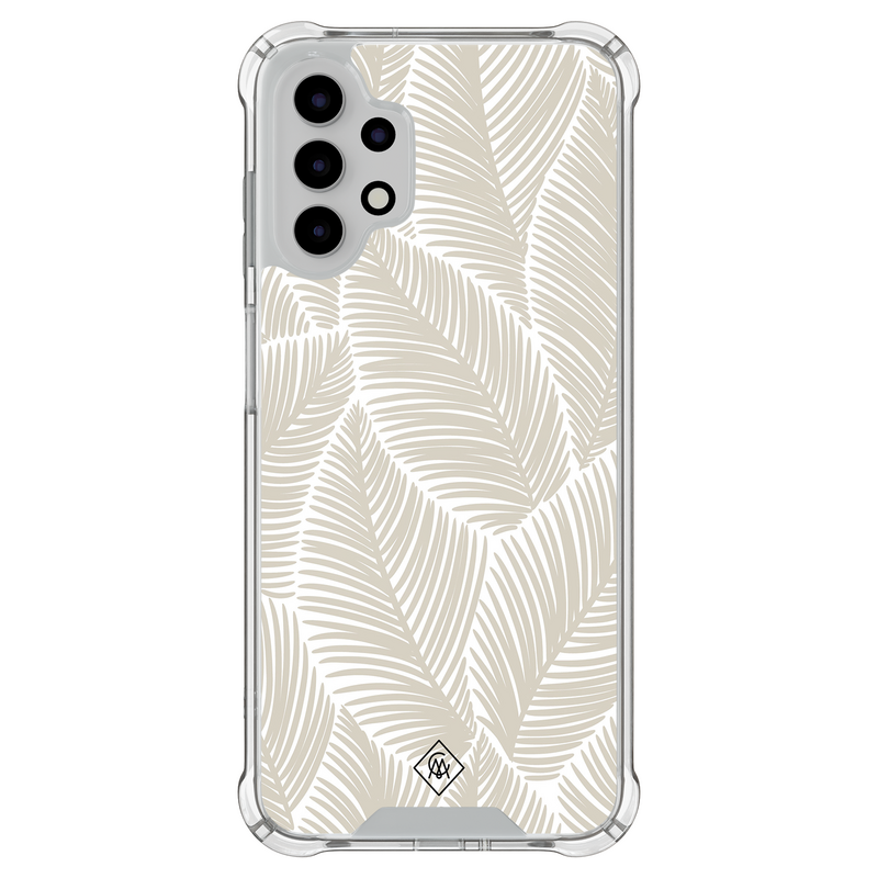 Casimoda Samsung Galaxy A13 4G shockproof hoesje - Palmy leaves beige