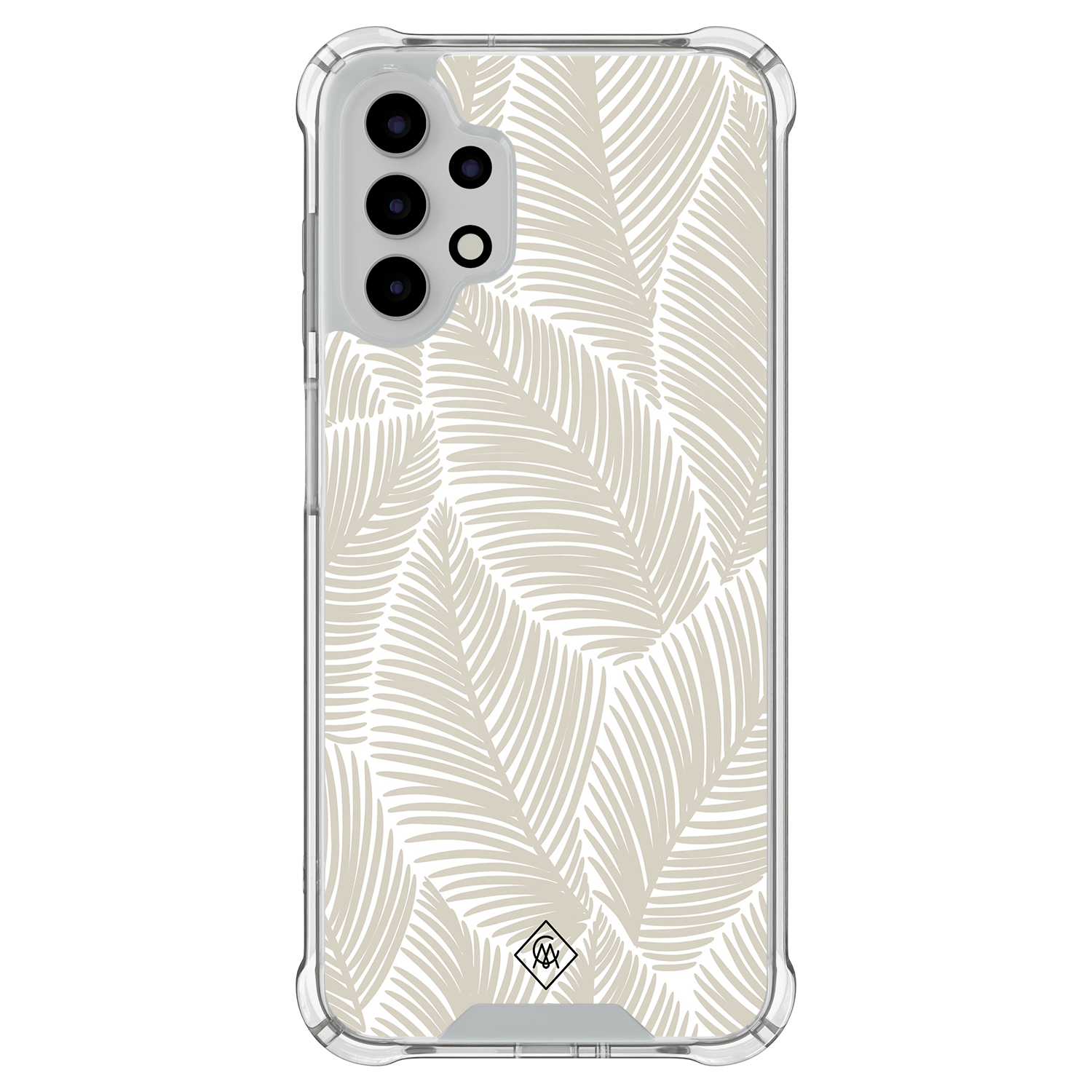 Samsung Galaxy A13 4G shockproof hoesje Palmy leaves beige