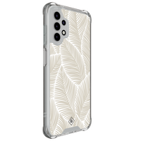 Casimoda Samsung Galaxy A13 4G shockproof hoesje - Palmy leaves beige