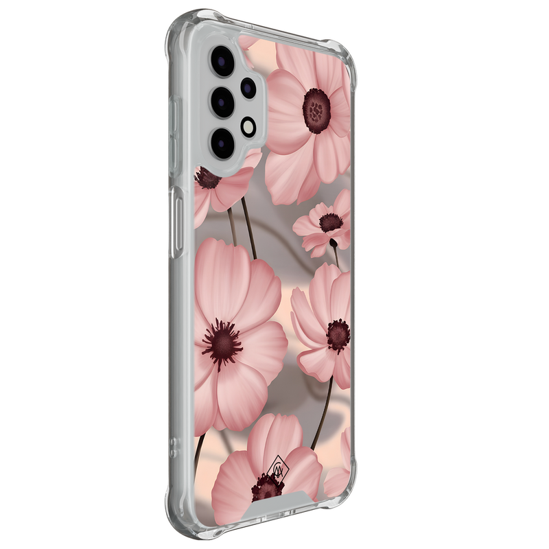 Casimoda Samsung Galaxy A13 4G shockproof hoesje - Soft bloom pink