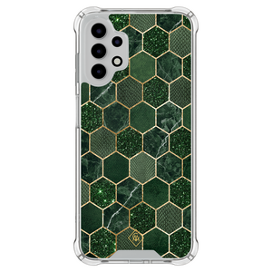 Casimoda Samsung Galaxy A13 4G shockproof hoesje - Kubus groen