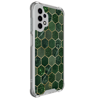 Casimoda Samsung Galaxy A13 4G shockproof hoesje - Kubus groen