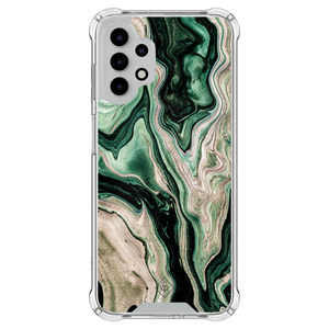 Casimoda Samsung Galaxy A13 4G shockproof hoesje - Green waves