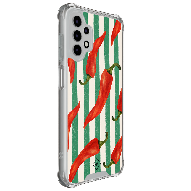 Casimoda Samsung Galaxy A13 4G shockproof hoesje - Hot pepper vibes