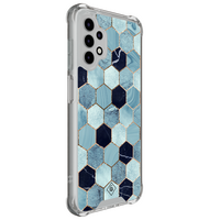 Casimoda Samsung Galaxy A13 4G shockproof hoesje - Blue cubes