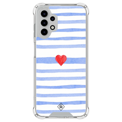 Casimoda Samsung Galaxy A13 4G shockproof hoesje - Blue love lines