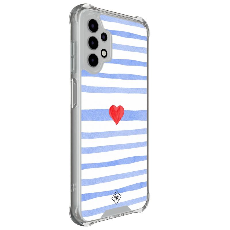 Casimoda Samsung Galaxy A13 4G shockproof hoesje - Blue love lines