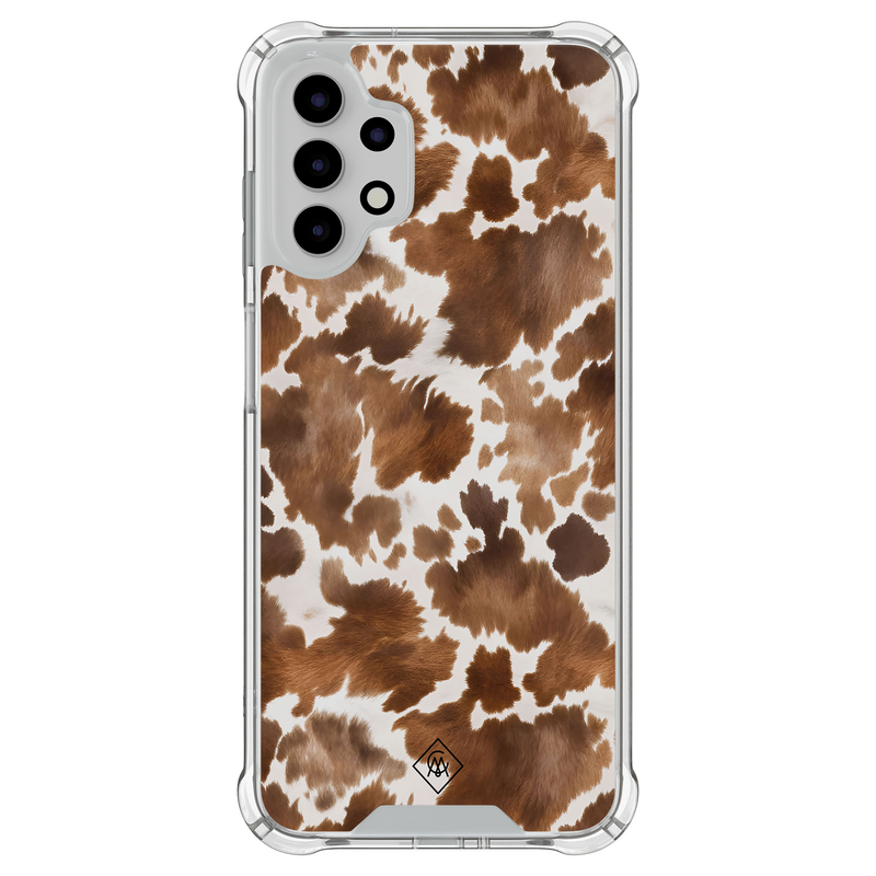 Casimoda Samsung Galaxy A13 4G shockproof hoesje - Koeienprint
