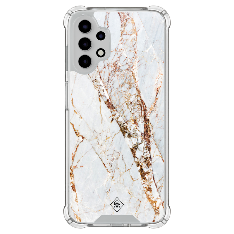 Casimoda Samsung Galaxy A13 4G shockproof hoesje - Marmer goud