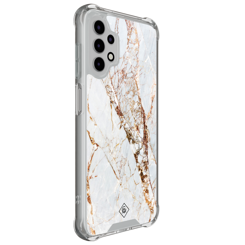 Casimoda Samsung Galaxy A13 4G shockproof hoesje - Marmer goud