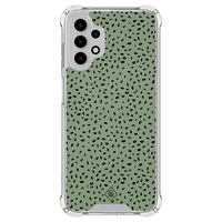 Casimoda Samsung Galaxy A13 4G shockproof hoesje - Green confetti