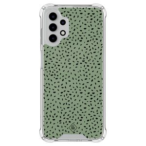 Casimoda Samsung Galaxy A13 4G shockproof hoesje - Green confetti