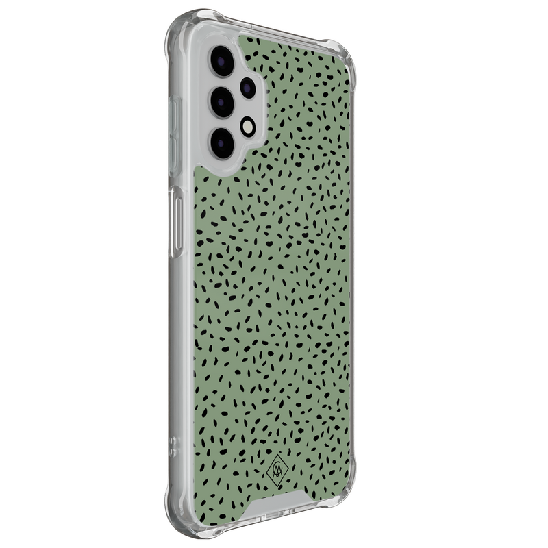 Casimoda Samsung Galaxy A13 4G shockproof hoesje - Green confetti