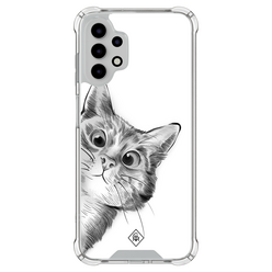 Casimoda Samsung Galaxy A13 4G shockproof hoesje - Kat kiekeboe