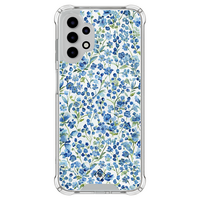 Casimoda Samsung Galaxy A13 4G shockproof hoesje - Vintage blue floral
