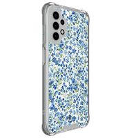 Casimoda Samsung Galaxy A13 4G shockproof hoesje - Vintage blue floral