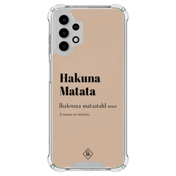 Casimoda Samsung Galaxy A13 4G shockproof hoesje - Hakuna matata